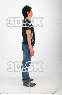 Whole body reference black tshirt blue jeans of Orville 0007